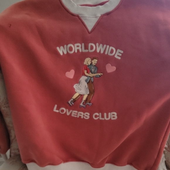 Dandy Worldwide  Women's Crewneck Sweater - Coral - Picture 12 of 12